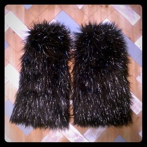 High knee fur boot covers